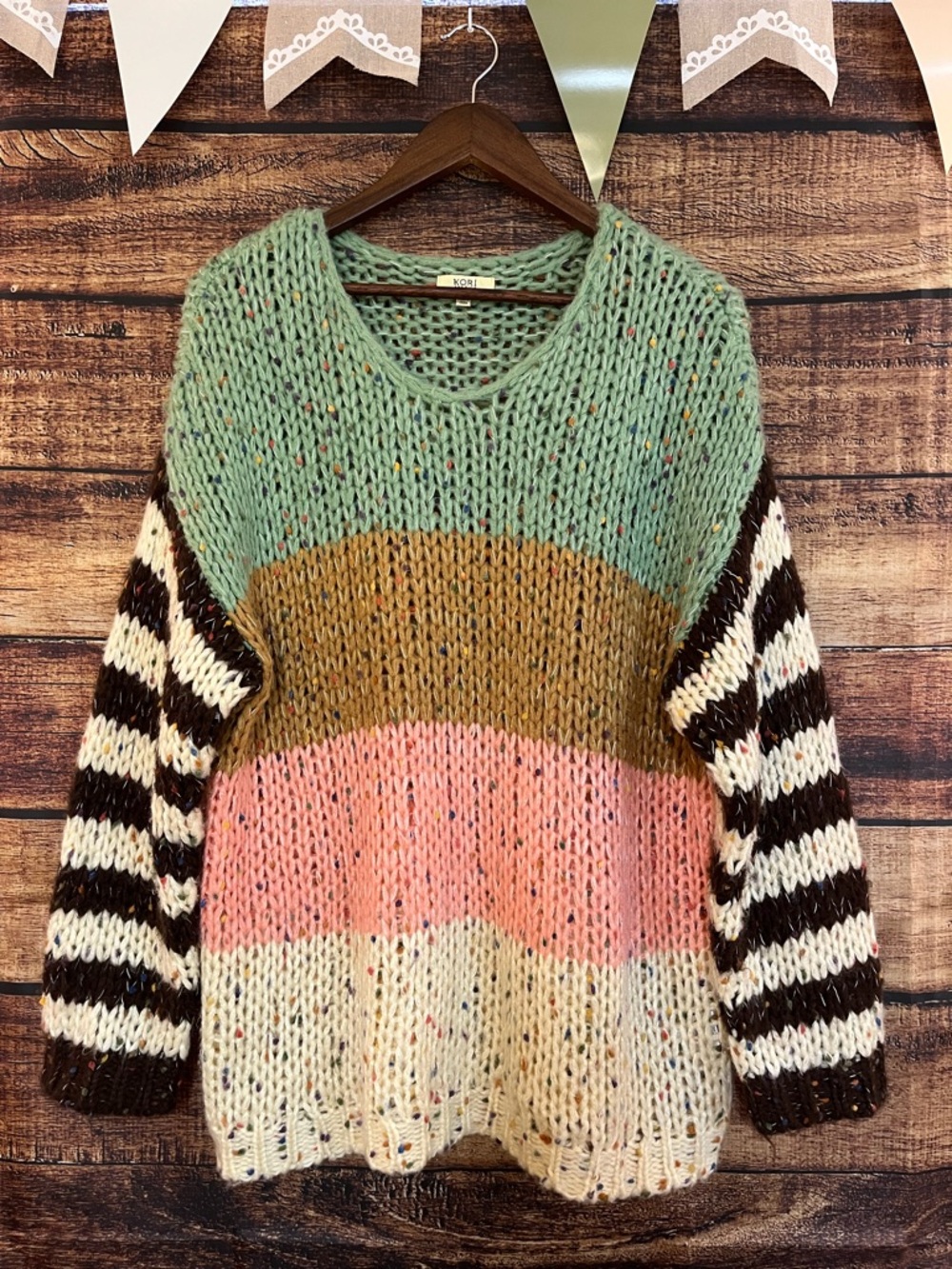 KORI America Multicolor Chunky Knit Sweater - Confetti